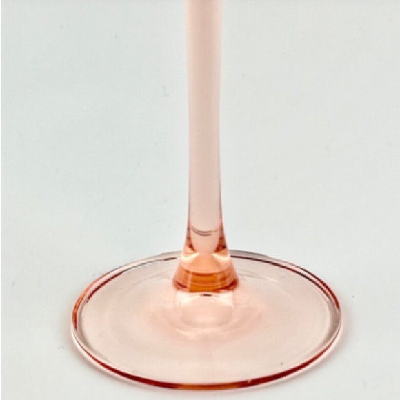 Vintage  Luminarc French Champagne Flute Glasses with Pink Base & Stem. Set of 2 - Picture 9 of 14